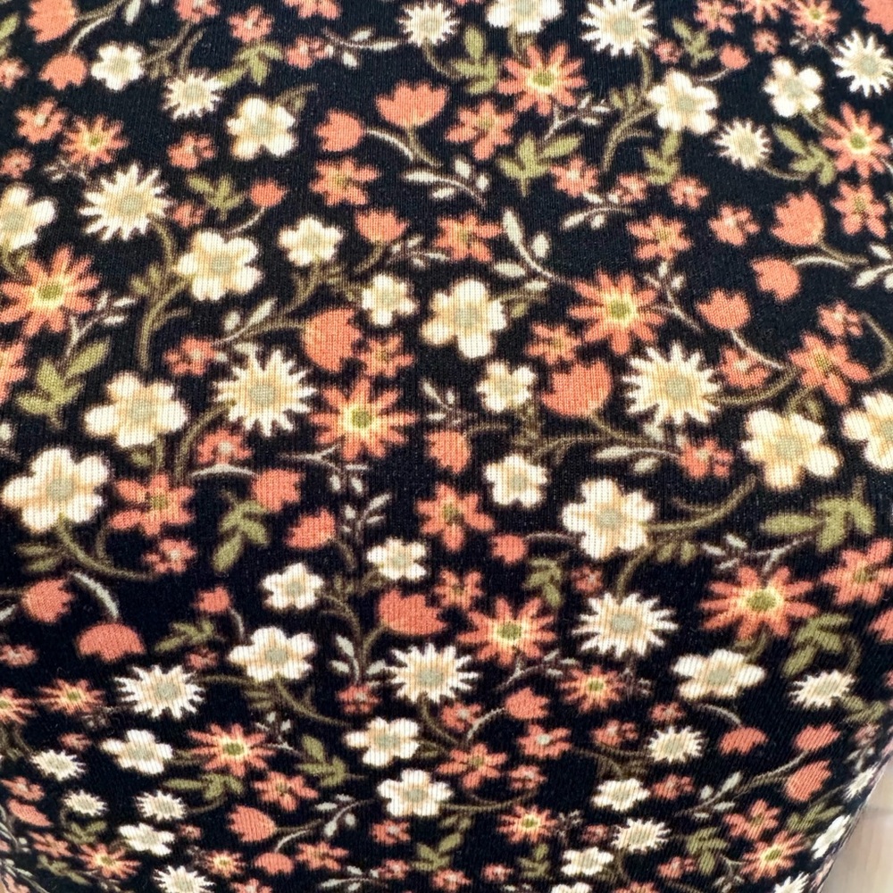 Brown Black Flower Midi Dress - Picture 8 of 16